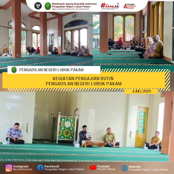 Kegiatan Pengajian Rutin Pengadilan Negeri Lubuk Pakam