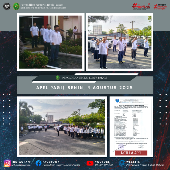 Apel Pagi Pengadilan Negeri Lubuk Pakan, Senin, 4 Agustus 2025