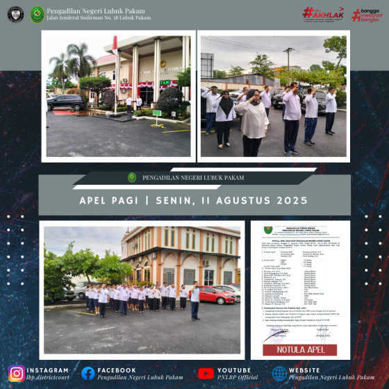 Apel Pagi Pengadilan Negeri Lubuk Pakan, Senin, 11 Agustus 2025