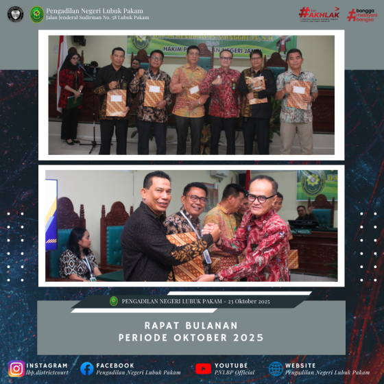Rapat Bulanan Periode Oktober 2025