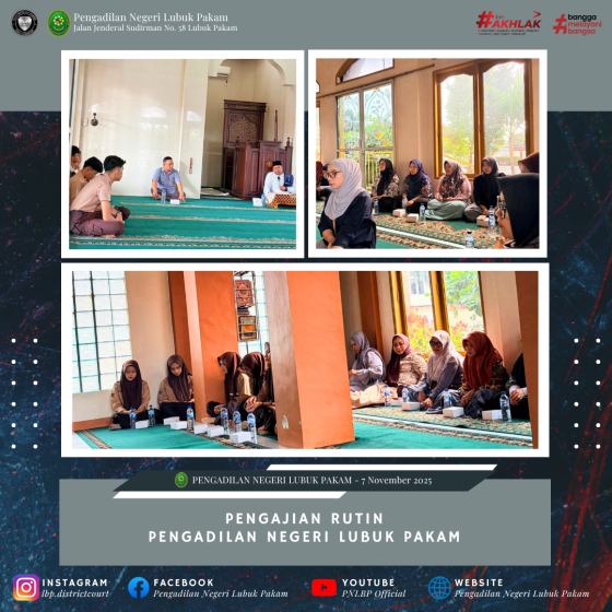 Pengajian Rutin Pengadilan Negeri Lubuk Pakam