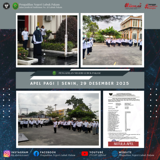 Apel Pagi Pengadilan Negeri Lubuk Pakam, Senin, 29 Desember 2025
