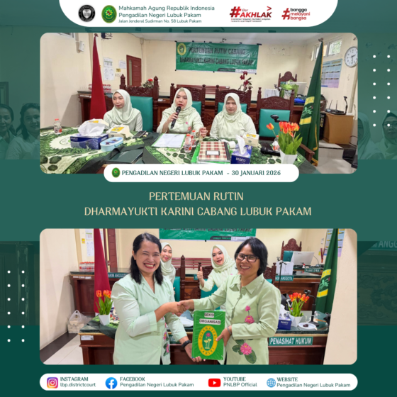 Pertemuan Rutin Dharmayukti Karini Cabang Lubuk Pakam