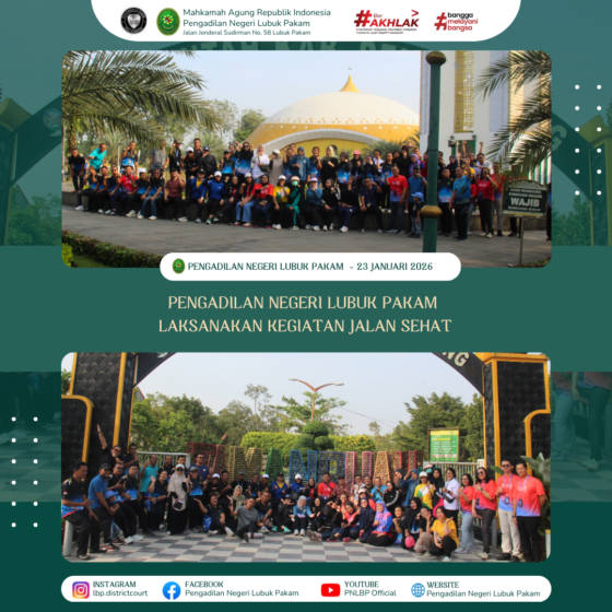 Pengadilan Negeri Lubuk Pakam Laksanakan Kegiatan Jalan Sehat