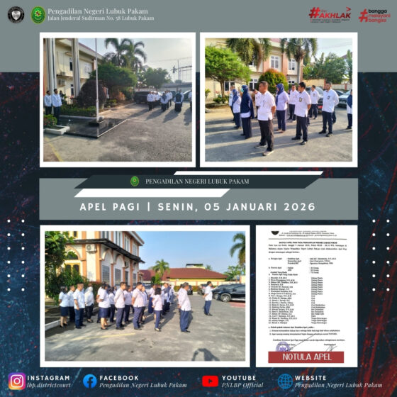 Apel Pagi Pengadilan Negeri Lubuk Pakam, Senin, 05 Januari 2026