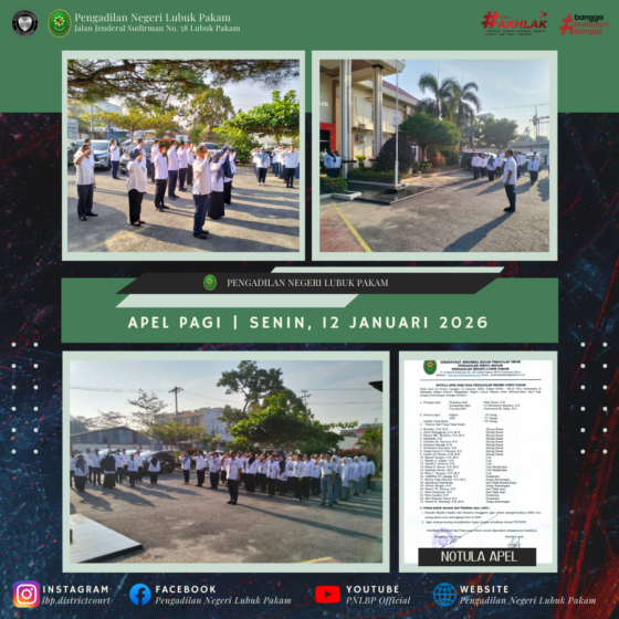 Apel Pagi Pengadilan Negeri Lubuk Pakam, Senin, 12 Januari 2026
