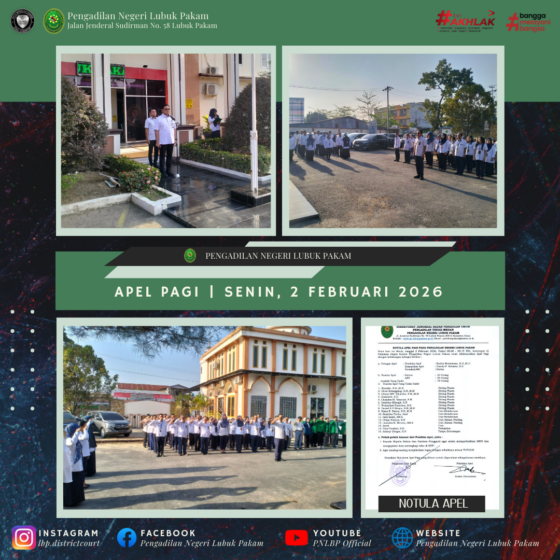 Apel Pagi Pengadilan Negeri Lubuk Pakam, Senin, 2 Februari 2026