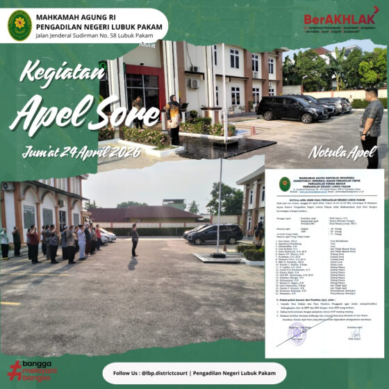 Kegiatan Apel Sore Jum’at 24 April 2026