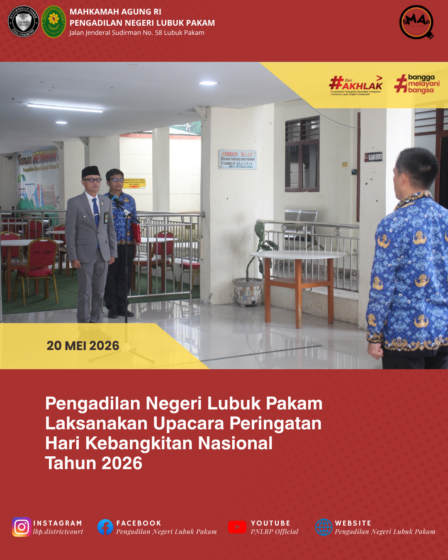 Pengadilan Negeri Lubuk Pakam Laksanakan Upacara Peringatan  Hari Kebangkitan Nasional  Tahun 2026