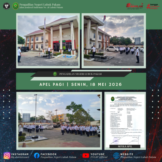 Apel Pagi Pengadilan Negeri Lubuk Pakam, Senin, 18 Mei 2026
