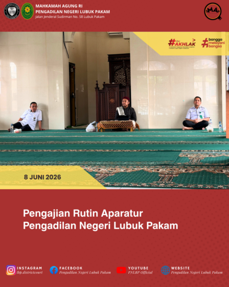 Pengajian Rutin Aparatur  Pengadilan Negeri Lubuk Pakam