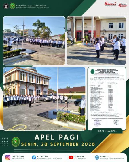Apel Pagi PN Lubuk Pakam Senin 28 September 2026