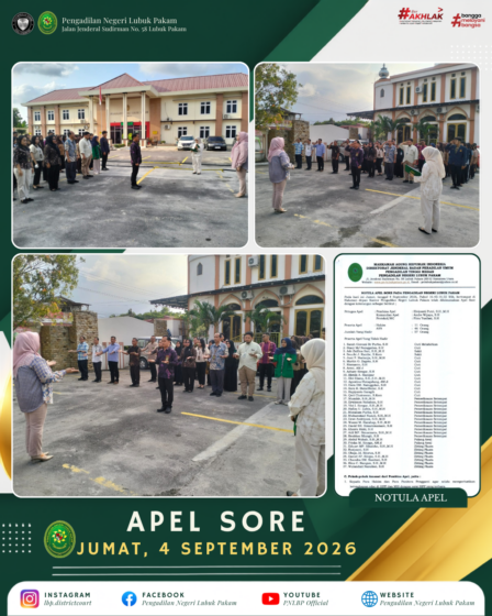Kegiatan Apel Jum’at Sore Pengadilan Negeri Lubuk Pakam
