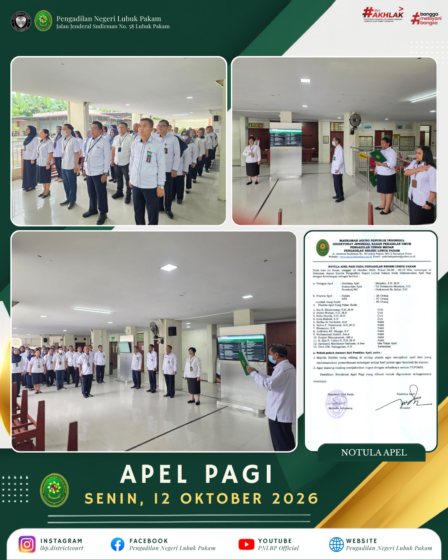 Apel Pagi PN Lubuk Pakam Senin 12 Oktober 2026