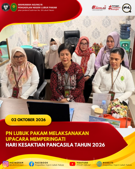 Ketua dan Para Hakim Perempuan PN Lubuk Pakam Ikuti Seminar dan Refleksi 3 Tahun BPHPI-IKAHI Secara Daring